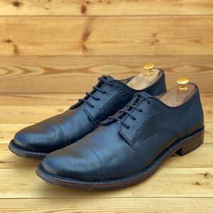 Frye Oliver Oxford Black Leather Cap Toe Lace Up Shoes 84740‎ Men Size 13 D